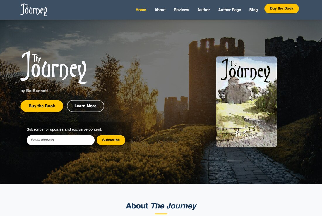 The Journey — a real author website built on HostingAuthors