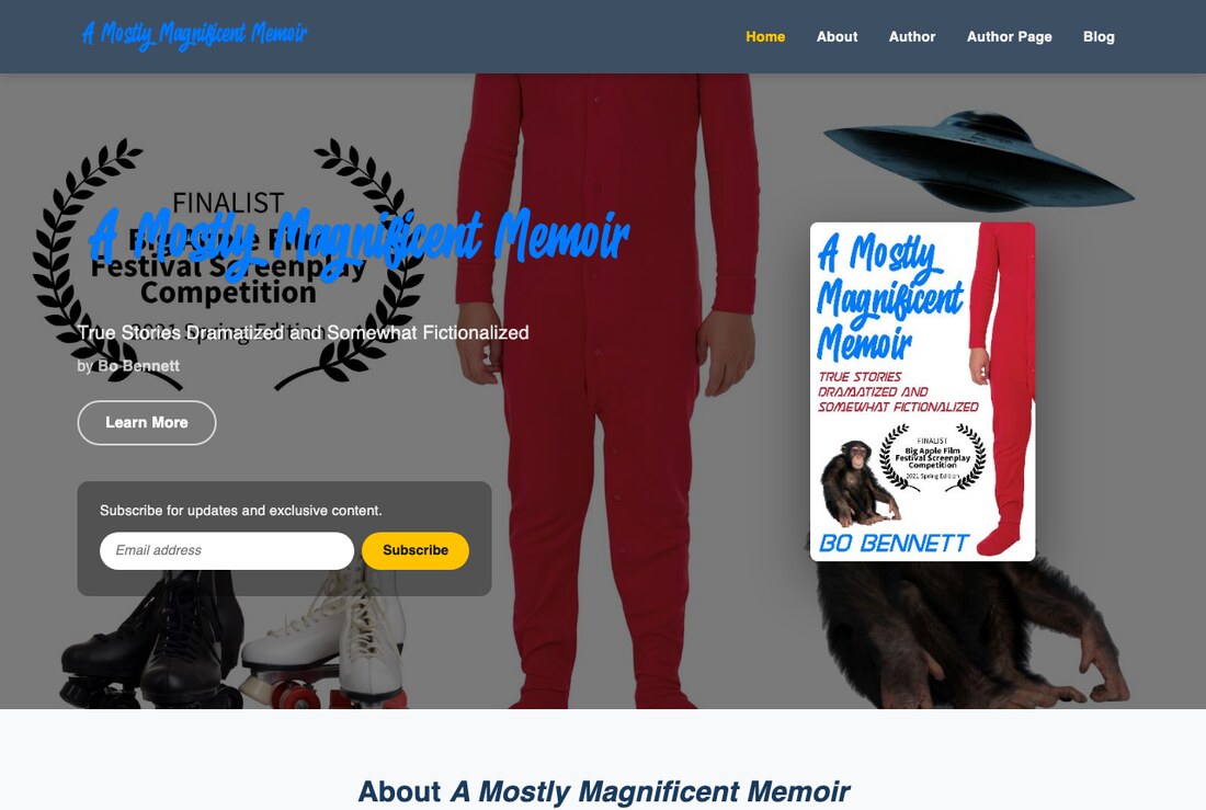 A Mostly Magnificent Memoir — a real author website built on HostingAuthors