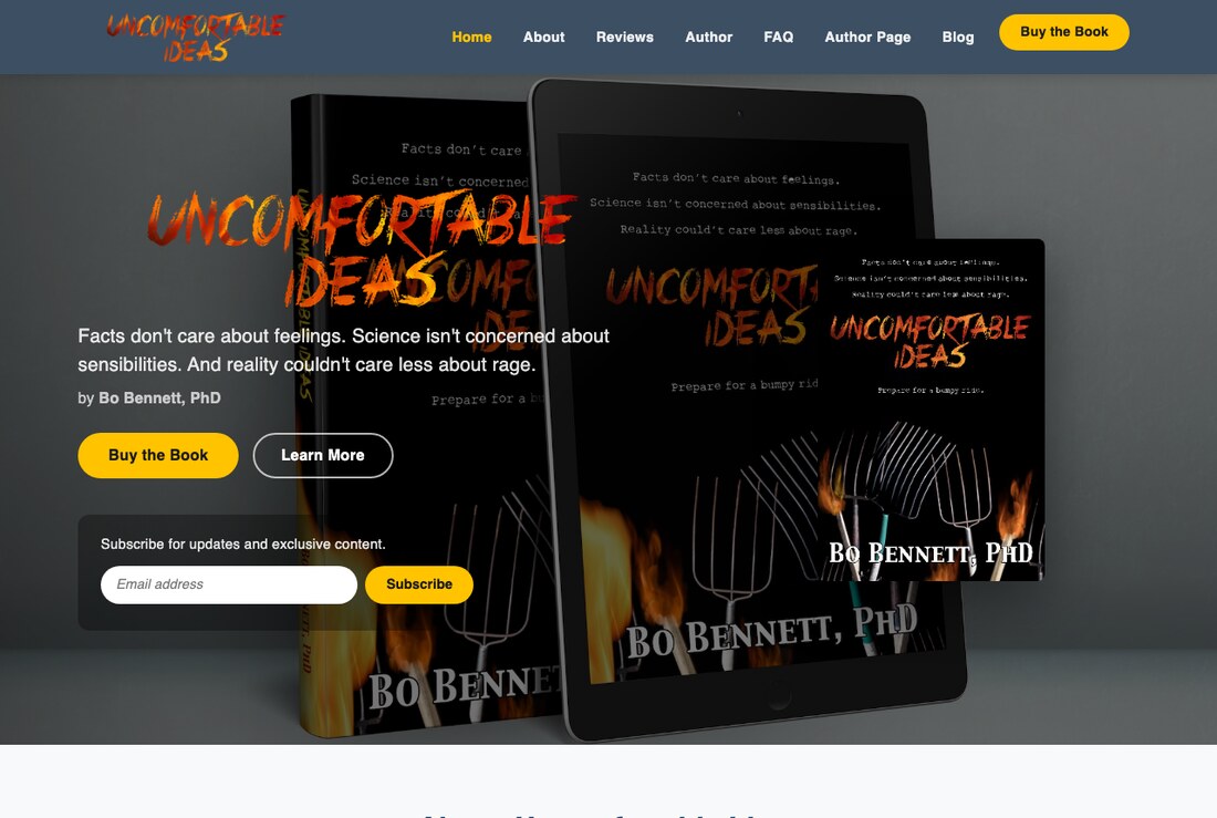 Uncomfortable Ideas — a real author website built on HostingAuthors