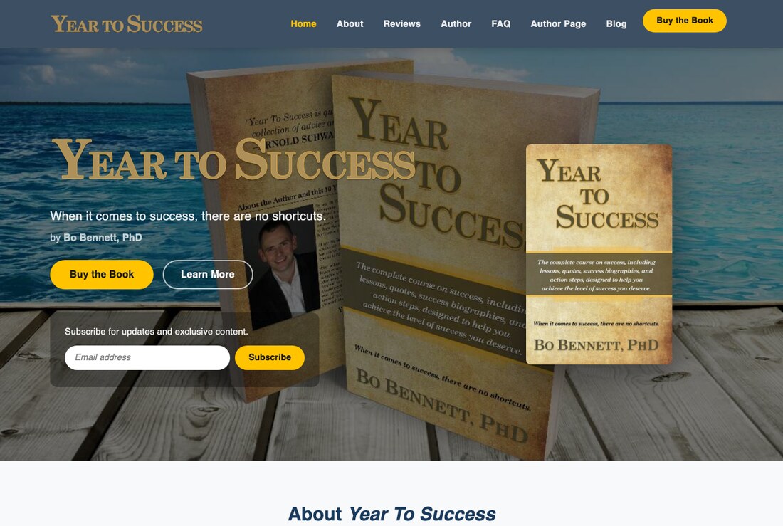 Year To Success — a real author website built on HostingAuthors